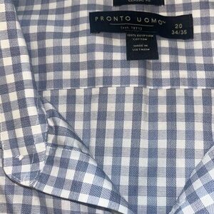 Pronto Uomo Blue Checkered Men's Shirt